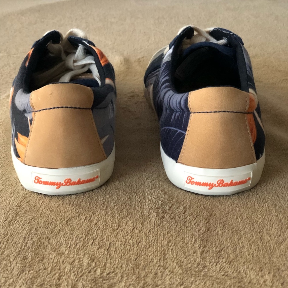 Tommy Bahama cove island Blue Navy Floral canvas sneakers size 8 - Picture 6 of 8